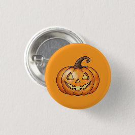 Sinaasappel Gelukkige Cartoon Pompoen Halloween Ronde Button 3,2 Cm
