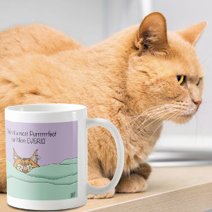 Sinaasappel Gember Paarse Lieve Kat Moeder Moederd Koffiemok