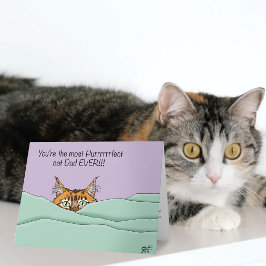Sinaasappel Gember Paarse Lieve Kattenvader Vaderd Kaart