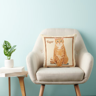 Sinaasappel Gember Tabby Tijgerkat Persoonlijk Kussen