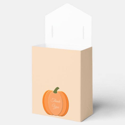 Sinaasappel Genderneutraal pompoen Baby shower Bedankdoosjes (Geopend)