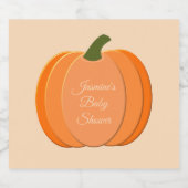 Sinaasappel Genderneutraal pompoen Baby shower Bier Etiket (Enkel label)