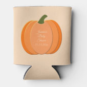 Sinaasappel Genderneutraal pompoen Baby shower Blikjeskoeler (Voorkant)