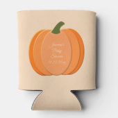 Sinaasappel Genderneutraal pompoen Baby shower Blikjeskoeler (Achterkant)