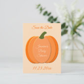 Sinaasappel Genderneutraal pompoen Baby shower Briefkaart (Staand voorkant)