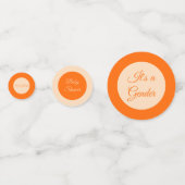 Sinaasappel Genderneutraal pompoen Baby shower Confetti (Voorkanten)