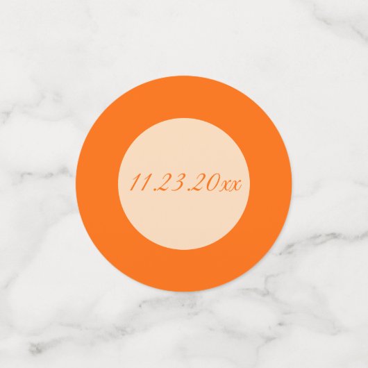 Sinaasappel Genderneutraal pompoen Baby shower Confetti (Kleine voorkant)