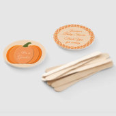 Sinaasappel Genderneutraal pompoen Baby shower Handwaaier (Niet-gemonteerd)