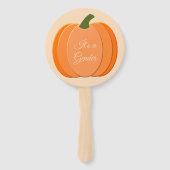 Sinaasappel Genderneutraal pompoen Baby shower Handwaaier (Voorkant)