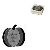 Sinaasappel Genderneutraal pompoen Baby shower Rubberstempel (Gestempeld)