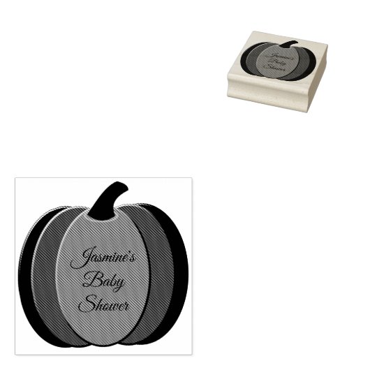 Sinaasappel Genderneutraal pompoen Baby shower Rubberstempel (Gestempeld)