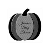 Sinaasappel Genderneutraal pompoen Baby shower Rubberstempel (Afrduk)