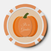 Sinaasappel Genderneutraal pompoen Poker Chips (Achterkant)