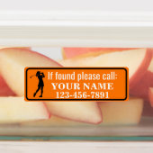 Sinaasappel Gepersonaliseerde Golfclub Labels (Aangebracht)