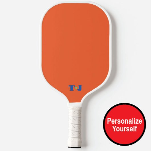 Sinaasappel Gepersonaliseerde Monogrammed Pickleba Pickleball Paddle
