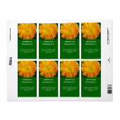 sinaasappel gerbera daisy adresetiketten etiket (Full Sheet)