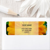 sinaasappel gerbera daisy adresetiketten etiket (Insitu)