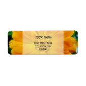 sinaasappel gerbera daisy adresetiketten etiket (Voorkant)