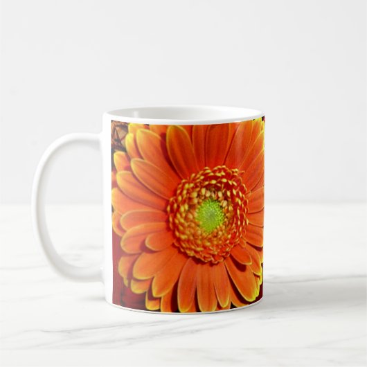 Sinaasappel Gerbera Daisy Coffee Mok (Links)