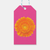 sinaasappel Gerbera Daisy Flower Gift label Cadeaulabel (Voorkant)