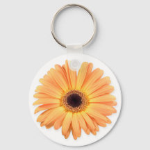 Sinaasappel Gerbera Sleutelhanger