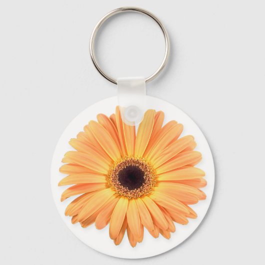 Sinaasappel Gerbera Sleutelhanger (Voorkant)