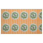 Sinaasappel geruite Westerne Bluebird Fabric Stof (Fat Quarter)