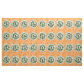 Sinaasappel geruite Westerne Bluebird Fabric Stof (Yard (91,4 cm))