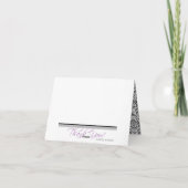 Sinaasappel gestikte Damask Bedankt Opmerking Kaar (Achterkant)