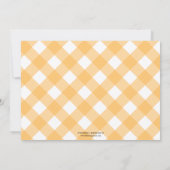 Sinaasappel gingham land rustige rode kerry bruilo kaart (Achterkant)