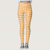 Sinaasappel Gingham Leggings (Voorkant)