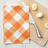 Sinaasappel Gingham Theedoek (Quarter Fold)