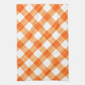 Sinaasappel Gingham Theedoek (Verticaal)