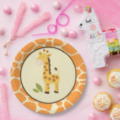 Sinaasappel Giraffe Bord / Jungle Feestservies (Feest)