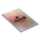  Sinaasappel Glitter foto en naam Notitieboek (Rechterzijde)