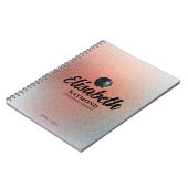  Sinaasappel Glitter foto en naam Notitieboek (Linkerzijde)