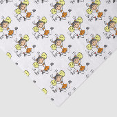 Sinaasappel Go Team Cheerleader Tissue Paper Tissuepapier (Detail)