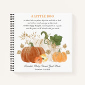 Sinaasappel Gold Halloween Herfst Baby shower Gues Notitieboek (Voorkant)
