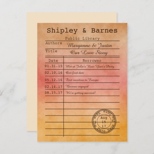 Sinaasappel Gold Library Kaart Sla de datum op (Voorkant / Achterkant)