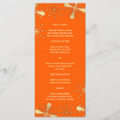 Sinaasappel & Goud Indiaas geïnspireerde Slim Dinn Menu (Voorkant)