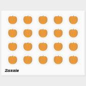 Sinaasappel Gouden Pompoen Herfst Envelope Seal Ronde Sticker (Vel)