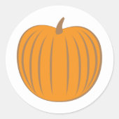 Sinaasappel Gouden Pompoen Herfst Envelope Seal Ronde Sticker (Voorkant)