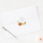 Sinaasappel & goudsbloem Vette Bloemen Sticker (Envelop)