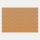 Sinaasappel, goudsbloem, zilver & platina burst inpakpapier vel (Voorkant 3)