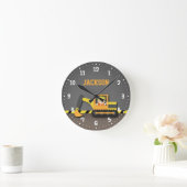 Sinaasappel Graafmachine Bouw Jongens Kamer Decora Ronde Klok (Huis)