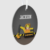 Sinaasappel Graafmachine Bouw Jongens Slaapkamer D Ornament (voorkant)