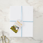 Sinaasappel Graafmachine Bouw Kinderfeest Verjaard Cadeaulabel (Met Touw)