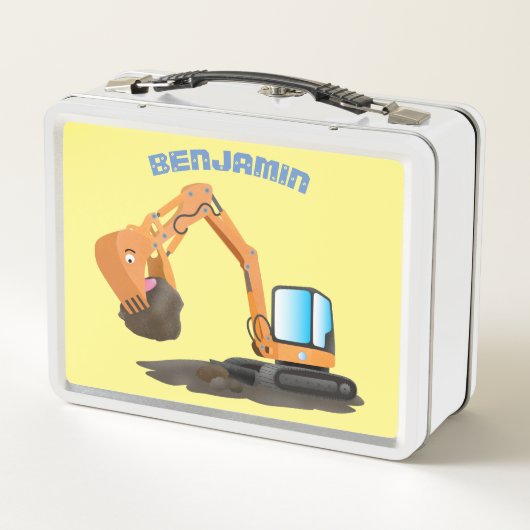 Sinaasappel graafmachine cartoon (Achterkant)