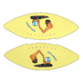 Sinaasappel graafmachine cartoon american football (Panelen)