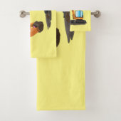 Sinaasappel graafmachine cartoon bad handdoek (Insitu)